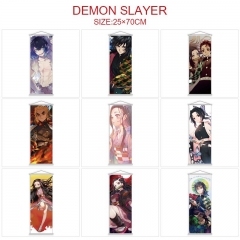 25*70CM 9 Styles Demon Slayer: Kimetsu no Yaiba Scroll Cartoon Pattern Decoration Anime Wallscroll