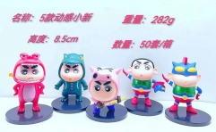 5PCS/SET Crayon Shin-chan Cartoon PVC Toys Anime Figure