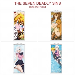 25*70CM 4 Styles The Seven Deadly Sins Scroll Cartoon Pattern Decoration Anime Wallscroll