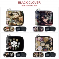 6 Styles Black Clover Cartoon Anime Short Zipper Wallet