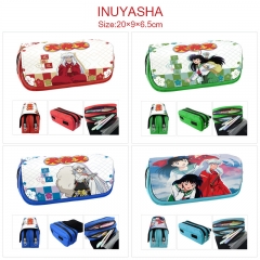 7 Styles Inuyasha Cartoon Anime PU Zipper Pencil Bag