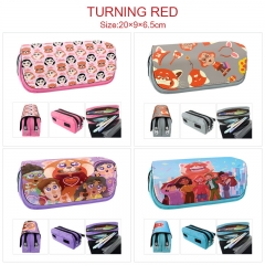 7 Styles Turning Red Cartoon Anime PU Zipper Pencil Bag