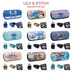 9 Styles Lilo & Stitch Cartoon Anime PU Zipper Pencil Bag