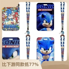 15 Styles Sonic the Hedgehog Game Pattern Anime Card Holder Bag With Lanyard