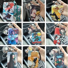 17 Styles Demon Slayer: Kimetsu no Yaiba Game Pattern Anime Card Holder Bag With Lanyard