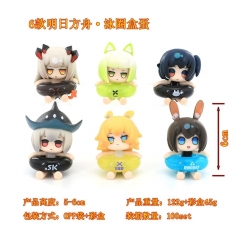 6pcs/set 6cm Q Versions Arknights PVC Anime Figure Set