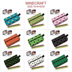 9 Styles Minecraft Cartoon Anime Zipper Makeup Bag
