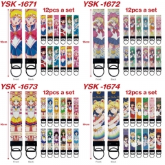 4 Styles 12PCS/SET Pretty Soldier Sailor Moon Cartoon Anime Keychain