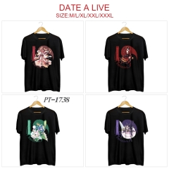 6 Styles 2 Color Date A Live Cartoon Anime T-shirt