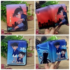 2 Styles Detective Conan Coin Purse PU Leather Anime Short Wallet