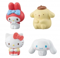 4PCS/SET 4CM Sanrio Hello Kitty Cinnamoroll babyCinnamoroll Cartoon Collection Capsule Toys Anime PVC Figure