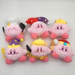 6PCS/SET 11CM Kirby Cute Cartoon Anime Plush Toy Doll Pendant