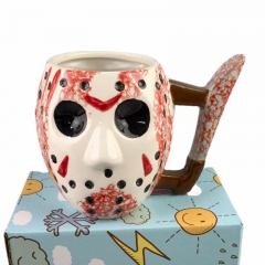 500ML Freddy Vs. Jason Horror Movie Anime Ceramic Cup