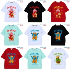 9 Styles Sesame Street Cartoon Short Sleeve Anime T Shirt