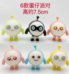 6PCS/SET 7CM Egg Party Cartoon Character Anime PVC Figure Set Toy