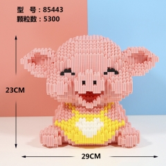 23CM Pig ABS Material Anime Miniature Building Blocks