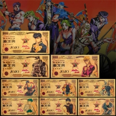 9 Styles JoJo's Bizarre Adventure Anime Paper Crafts Souvenir Coin Banknotes