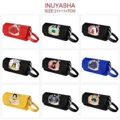 9 Styles Inuyasha Cosplay Cartoon Canvas Anime Waterproof Pencil Bag