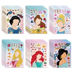 12PCS/SET Disney Princess Cartoon DIY Anime Sticker