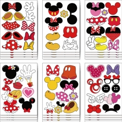 12PCS/SET Mickey Mouse Cartoon DIY Decorative Anime Sticker