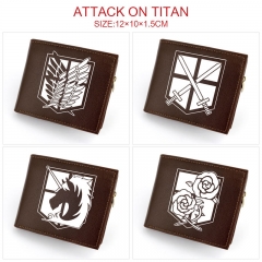 6 Styles Attack on Titan/Shingeki No Kyojin Cartoon Anime Leather Folding Wallet