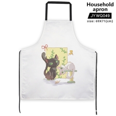 2 Styles Suzume Cartoon Pattern For Kitchen Waterproof Material Anime Household Apron