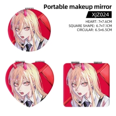 3 Different Shapes 3 Styles Chainsaw Man Pattern Cartoon Cosplay For Girls Portable Anime Makeup Mirror
