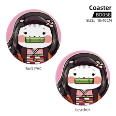 7 Styles Demon Slayer: Kimetsu no Yaiba Cartoon PVC Character Collection Anime Coaster