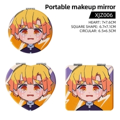 3 Different Shapes 8 Styles Demon Slayer: Kimetsu no Yaiba Pattern Cartoon Cosplay For Girls Portable Anime Makeup Mirror