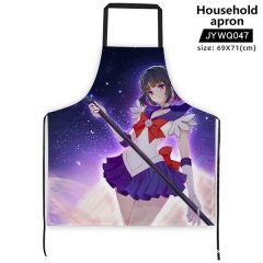2 Styles Pretty Soldier Sailor Moon Cartoon Pattern For Kitchen Waterproof Material Anime Household Apron