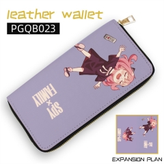 2 Styles SPY×FAMILY Cartoon Zipper Leather Anime Long Wallet Purse