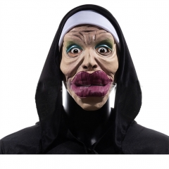 Nun Mask Halloween Horror Zombie Skeleton Mask Latex Material Anime Mask