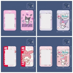 5 Styles Sanrio Kuromi Hello Kitty Anime Card Holder Bag With Keyring