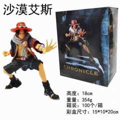 18CM One Piece Ace Anime Figure Model Toys