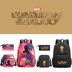 3PCS/SET 40 Styles Marvel Guardians of the Galaxy Anime Backpack Bag+Pencil Bag+ Handbag Set