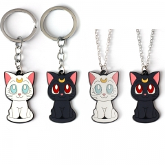 4 Styles Pretty Soldier Sailor Moon Cartoon Alloy Anime Necklace/Keychain