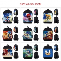13 Styles Sonic the Hedgehog Cartoon Nylon Canvas Anime Backpack Bag