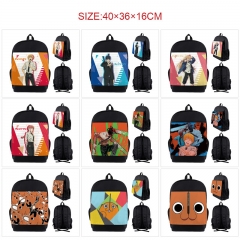 10 Styles Chainsaw Man Cartoon Nylon Canvas Anime Backpack Bag