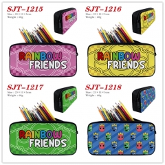 4 Styles Rainbow Friends Cartoon Canvas Anime Pencil Box