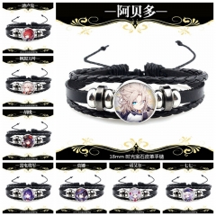17 Styles Genshin Impact Decorative Leather Anime Bracelet