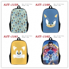4 Styles Sonic the Hedgehog Cartoon Canvas Anime Backpack Bag