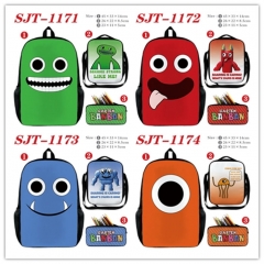 4 Styles 3PCS/SET Garten BanBan Cartoon Canvas Anime Lunch Bag+Pencil Box+Backpack Bag Set