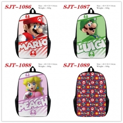 4 Styles Super Mario Bro Cartoon Canvas Anime Backpack Bag