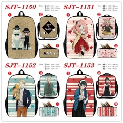 5 Styles 3PCS/SET SPY x FAMILY Cartoon Canvas Anime Lunch Bag+Pencil Box+Backpack Bag Set