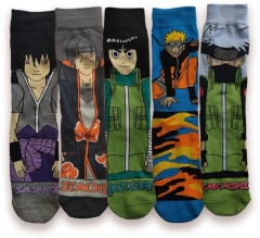 5 Styles Naruto Unisex Free Size Anime Long Socks