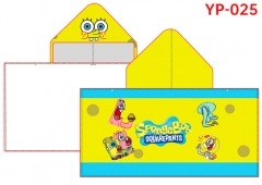 3 Styles SpongeBob SquarePants Cartoon Bath Towel Anime Hooded Cloak