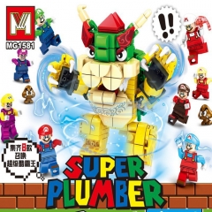 2 Styles Super Mario Bro. Game Anime Miniature Building Blocks