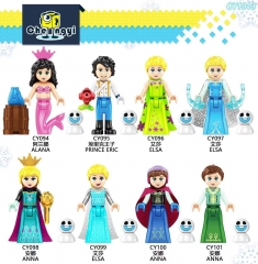 17 Styles Frozen Movie Anime Miniature Building Blocks