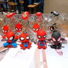 5 Styles Marvel Spider Man Cartoon Anime Figure Keychain