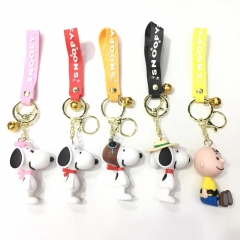 5 Styles Snoopy Anime PVC Figure Keychain